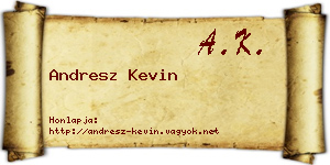 Andresz Kevin névjegykártya